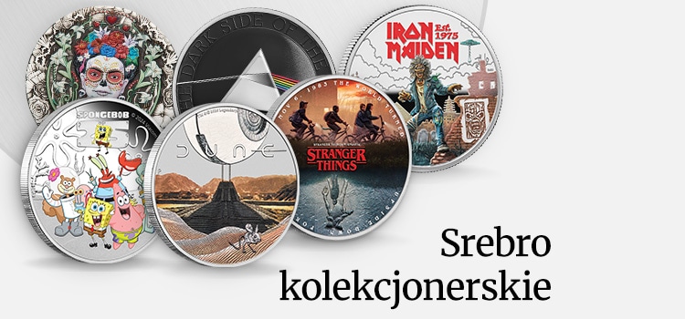 Srebrne monety w motywie postaci z kultowych seriali i filmów