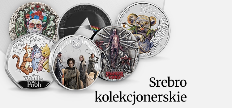 Srebrne monety w motywie postaci z kultowych seriali i filmów